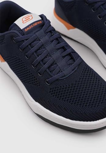 Skechers Men's Corliss-Dorset Sneaker, Bleu Marine, 41 EU