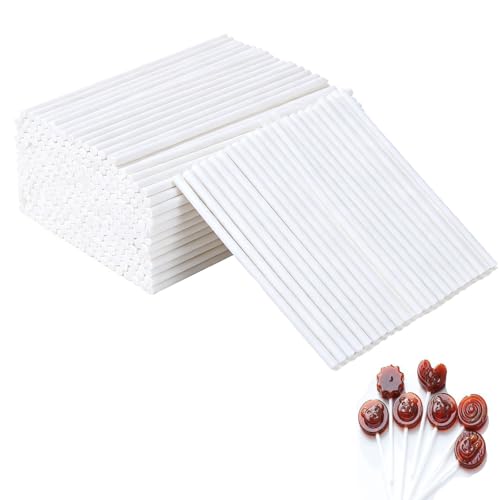 bâtonnets pour cake pops 200 pièces papier alimentaire 10 cm blancs pour sucettes gâteaux muffins fêtes anniversaires