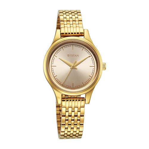 Image of Titan Karishma Workwear Cream Dial Stainless Steel Watch for Women