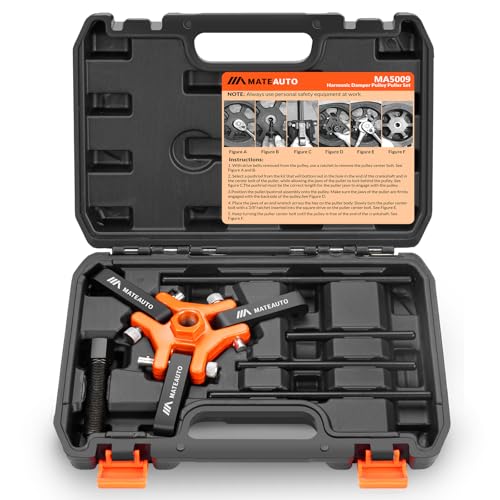 MateAuto Kit extrator de balanceador harmônico, extrator ajustável de 3 garras para remover amortece