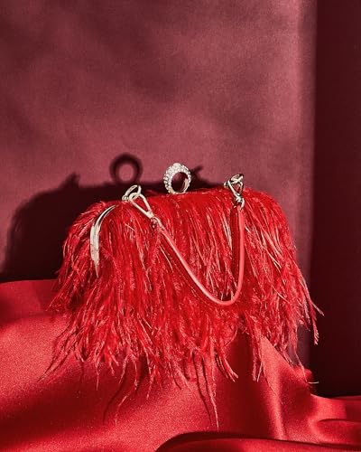 Image of Tessco for you Ostrich Feather Purse for Women