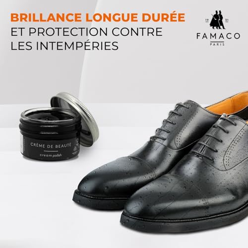 Famaco - Cirage Chaussure - Crème de Beauté - NOIR - Pommadier 50 ml - Ravive les couleurs - Imperméabilise - Brillance longue durée – vue 3