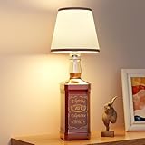 Eclipterra Cordless Bottle Lamp Shade Wireless RGB LED Wine Bottle Lamp with 3 Color Temperature 5000mAh Battery Portable Table Lamp for Indoor Outdoor Dining Bedroom with Remote (Beige, 1 Pack)