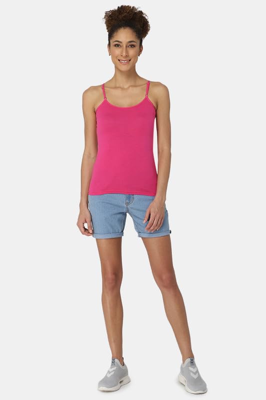 Image of Intimacy Cotton Camisole for Women with Adjustable Spaghetti Straps Comfortable Everyday Wear Camisole Slip for Women