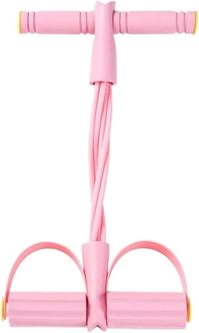 Pedal Resistance Bands Handles 4-Level Resistance Band Tensioner with Non-Slip Handles - Home Fitness Equipment for Abdominal Muscle Training Yoga