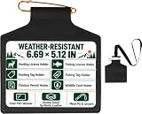 1EA Hunting & Fishing License Holder, Hunting & Fishing Tag Holder (Black)