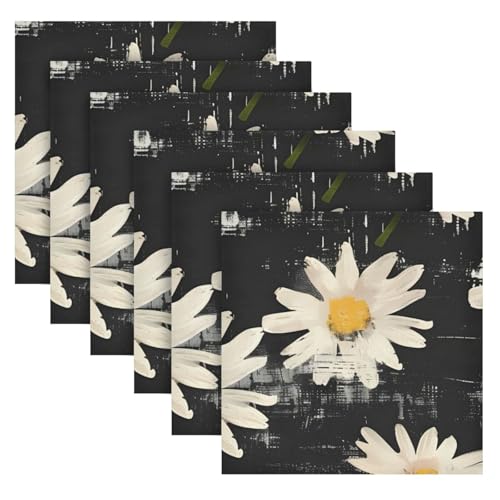 Servilletas de Tela con Diseño de Flores Pack de 6 miniatura 2