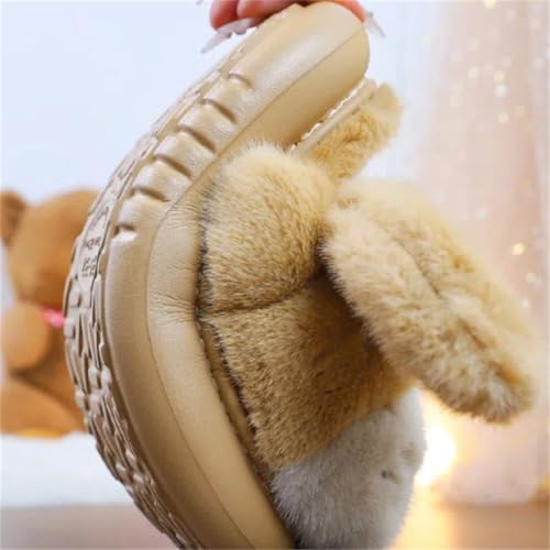Furry Puppy Slippers for Women Fleece Lined Warm Winter Slides Cute Fuzzy Dog House Shoes Indoor Outdoor4