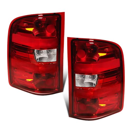 STRECOS Pair Tail Lights Compatible with 2007-2013 Chevy Silverado 1500 2500HD 3500HD GMC Sierra Taillight Assemblies Rear Brake Tail Lamps Red Border Replacement LH&RH GM2800207 GM2801207(1 Pair) by STRECOS - Used condition - Image 7