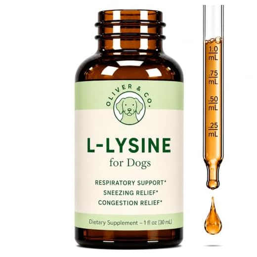 Lysine for Dogs - Dog Sneezing Relief - Dog Allergy Relief - May Help with Respiratory Health, Sneezing, Runny Nose & Much More - L-Lysine for Dogs - 1 fl oz - Bacon Flavor