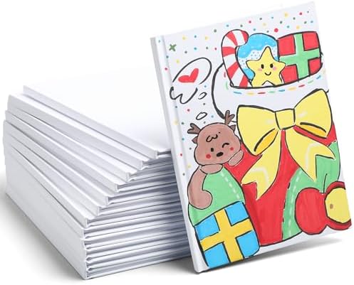 miikoul 12 Pack Hardcover Blank Book,100GSM White Blank Books for...