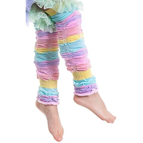 Huggalugs Girls Sherbet Stripe Legruffle Leg Warmers, Multi, Regular (fits to 8 years) Cover