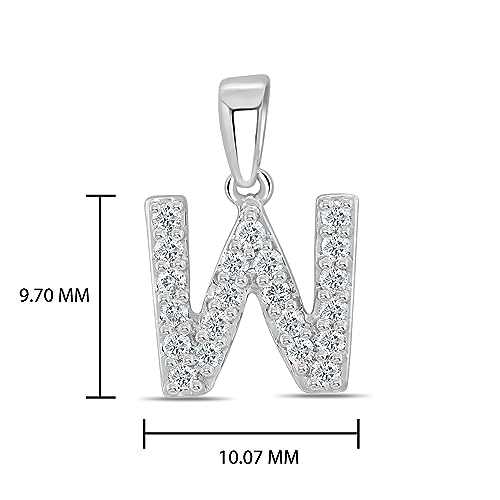 Diamond Wish 14k White Gold A to Z Diamond Initial Pendant Necklace (1/10cttw) with 18-inch chain4
