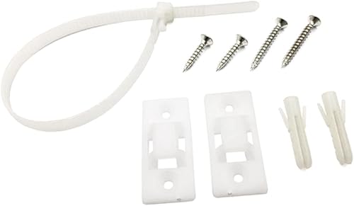 VICASKY Paquete de 10 anclajes para muebles a prueba de bebés, kit de plástico blanco anti-punta para armarios de seguridad y uso doméstico, correas