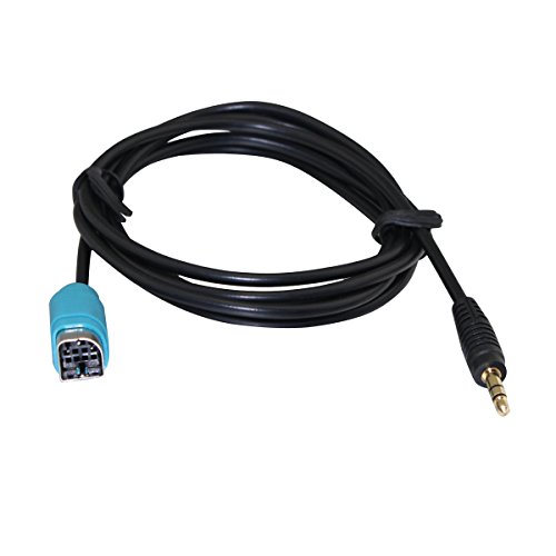 Cable auxiliar para Alpine KCE-237B adaptador mini jack de entrada de audio