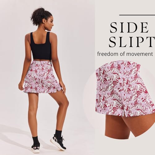 Image of Ekouaer 16 inch Golf Skorts for Woman with Inner Pockets Silicone Grippers Tennis Skirt Quick Dry Athletic Pickleball Skort