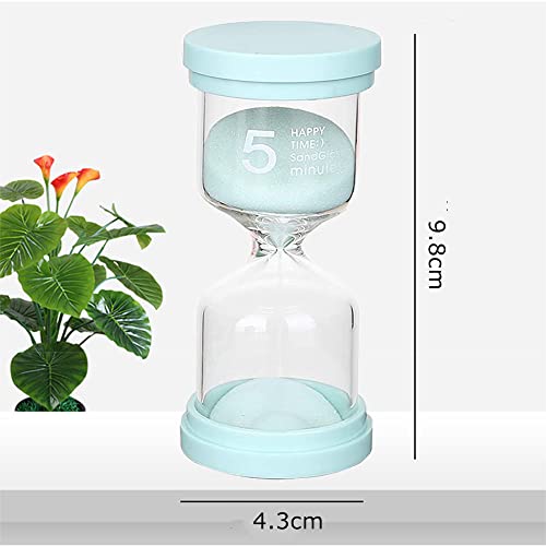 Sandglass Timer 5 Minutes Green Hourglass sandy clock for kids children Time Management Assistant for kitchen classroom game Living Room Office Home Decoration short time - Image 2