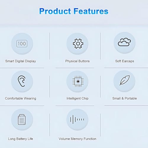 Image of Balson Rechargeable Digital Hearing Aid | Invisible Amplifier with Noise Cancellation, Adjustable Volume, Long Battery Life | Includes Manual, Dry Kit & 1-Year Warranty (Black)