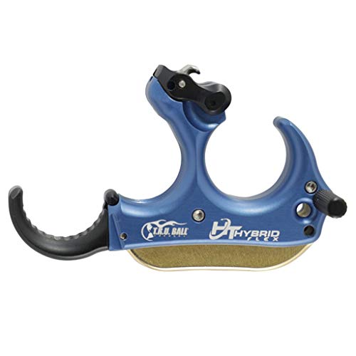 T.R.U. BALL TruBall HT Hybrid Flex - 3 or 4 Finger (Ergonomically Adjustable Finger Pieces) - Blue/Brass - Medium