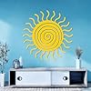 Vinyl Art Sticker Bohemian Sunshine Filled with Sunshine 54.6x54.7cm Wall beautification Yellow #5