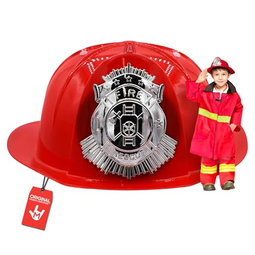 Nicky Bigs Novelties Firefighter Helmet Fireman Hat For Kids Fighter Hat Firefighter Accessories Kids For Fire Fighter Costume Boys