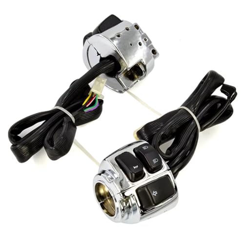 Commutateur commande guidon moto chrome brillant boitier robuste - 4
