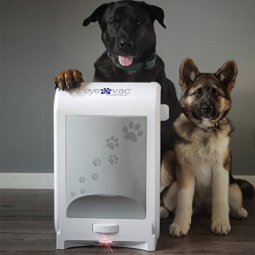 Eyevac Pet Touchless Vacuum For Pet Hair, Dust & Debris - 1400 Watts Professional Vacuum Active Infrared Sensors, High Efficiency Filtration, Bag-Less Canister (Tuxedo Black & Paw Prints) #TOP5