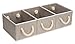 StorageWorks Decorative Storage Bins, Closet Storage Baskets with Soft Rope Handles, Foldable Storage Boxes for Shelves, Brown & Beige, 3-Pack, Small