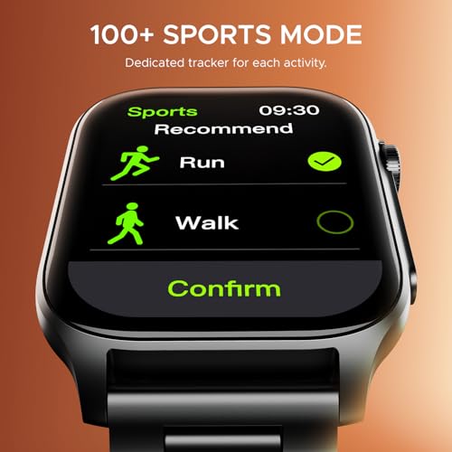 Image of Boat Ultima Ember smartwatch with 1.96 inch AMOLED Display, AOD, Personalized Fitness Nudges, Functional Crown,100+ Sports Modes, Create Your Own Watchface, smartwatch for Man and Woman (Steel Black)