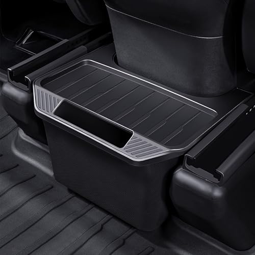 Image of Larger Capacity Rear Trash Can Compatible with Tesla Model Y 2023 2022 2021,Rear Center Console Storage Box Organizer