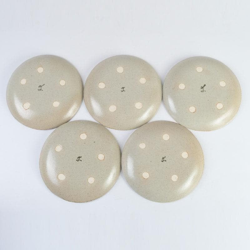 和食器　茶懐石　幸兵衛窯　絵変和皿　銘々皿　五客　共箱　N　9419 和食器 茶懐石 幸兵衛窯 絵変和皿 銘々皿 五客 共箱