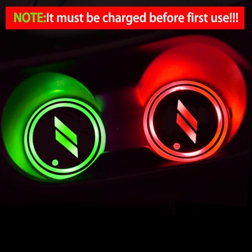 2 pcs luces led portavasos para carro Dodge con sensor miniatura 2