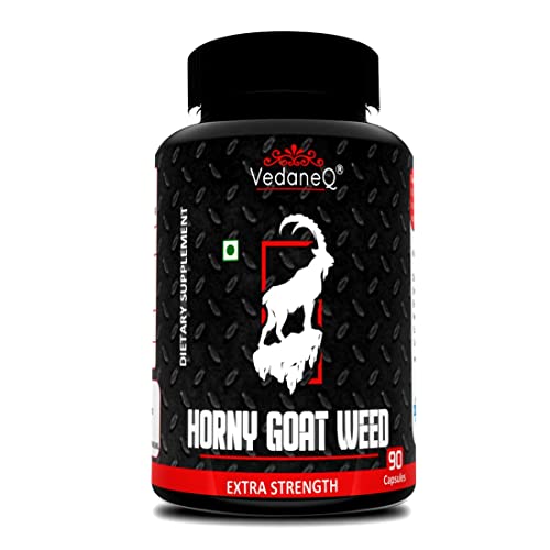 VedaneQ Horny Goat Weed Extract with Maca Root- 800mg 90 Veg Dietary Supplement Capsules for Men & Women Energy & Wellness VedaneQ Horny Goat Weed Extract with Maca Root- 800mg 90 Veg Dietary Supplement Capsules for Men & Women Energy & Wellness