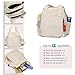 DOURR Light 3 Compartments Crossbody Bags for Women Triple Zip Top Handle Handbag Multi-pocket Nylon Satchel (Beige)