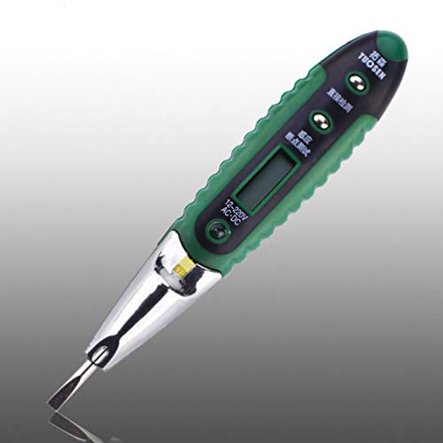 ULTECHNOVO Caneta Teste de Tensão Digital LED Indução Caneta Teste de Detector de Tensão (Verde)