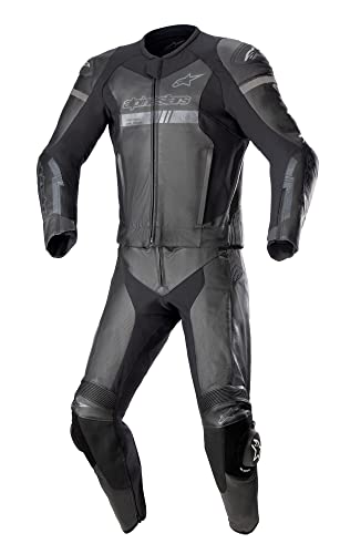 Alpinestars GP Force Chaser - Tuta in pelle da motociclista, 2 pezzi, da uomo, colore: nero, 54