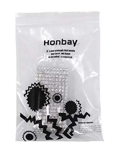 Honbay Bridal 10 Row Rhinestone Stretch Bracelet for Wedding, Party or Pageant - Image 5