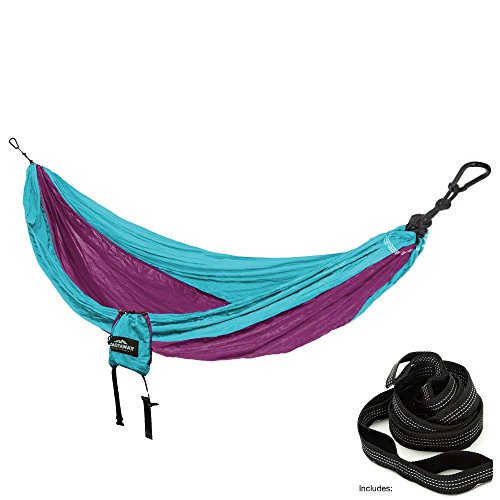 Castaway Hammocks Single Travel, Turquoise/Purple