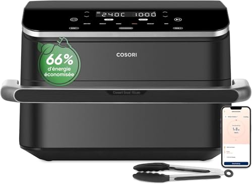 COSORI Air Fryer 10L Twinfry, Friteuse sans Huile 6-en-1, Airfryer à Dual Zone Avec Séparateur Amovible, Double Résistance, Grande Capacité, Cuisson optimale, 35℃-240℃, Contrôle Smart via App