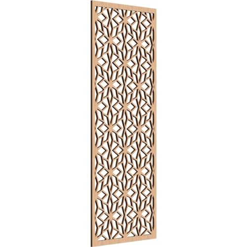 Image of Lake Decorative Pierced Fretwork Wood Wall Panels, 15 3 /8 inchW x 39 3 /8 inchH x 1 /4 inchT, Hickory