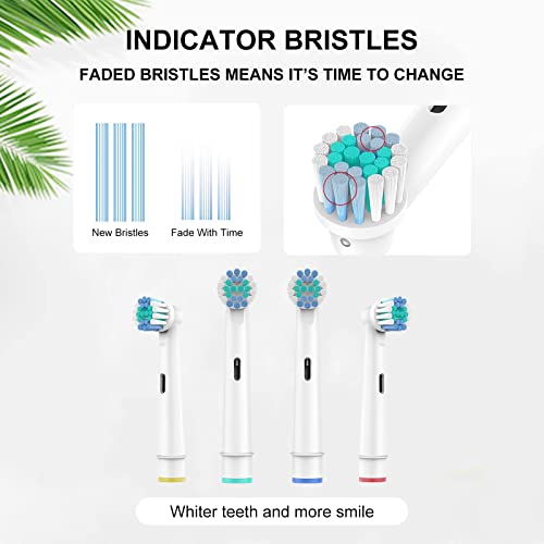 Toothbrush Heads For Oral B, 8 Pack Professional Electric Toothbrush Replacement Heads Medium Soft Dupont Bristles Replacement Toothbrush Heads Precision Clean Brush Heads Refills #TOP3