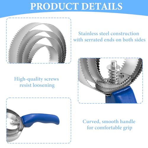 Minfuerang 2 Stück Federstriegel Pferd 4 Ringe,Metallstriegel Pferd,Doppelseitiger Pferdebürste,Federstriegel zum Abziehen,Fellwechsel,Reinigung (Blau*Schwarz)
