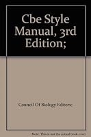 Cbe Style Manual, 3rd Edition; B001CO8SHK Book Cover