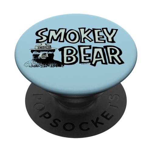 Vintage Smokey Bear Wildfire Prevention Retro Illustration PopSockets PopGrip Adhesivo