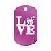 Mister Petlife Love Jack Russell Terrier Engraved Keychain/GI Tag Park JRT Parson Purple