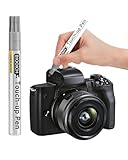 BIOOICH Camera Touch Up Paint Pen with Marker Tip, Compatible with Canon/Sony/Nikon/Fujifilm, Repairs Scratches on Body/Lens/Buttons/Tripod, Long-Lasting Color Scheme (Full Matte Black)