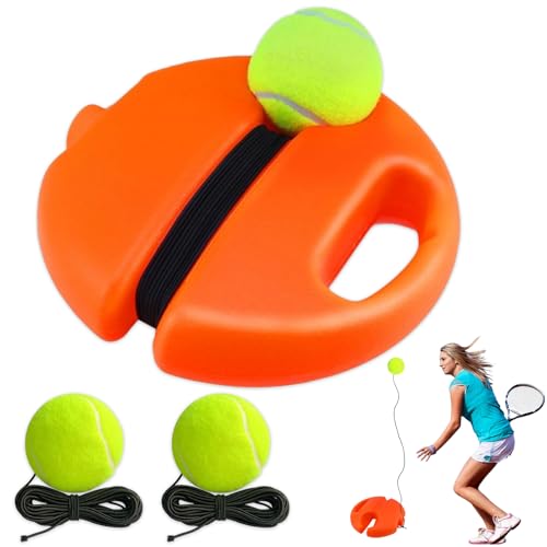 Infreecs Set da tennis per allenatori di tennis, set da baseboard con 3 palline di rimbalzo, attrezzatura da tennis portatile, palla da tennis, allenamento da tennis, con perizoma per bambini