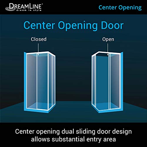 DreamLine Cornerview 34 1/2 in. D x 34 1/2 in. W x 72 in. H Framed Sliding Shower Enclosure in Chrome, SHEN-8134340-01