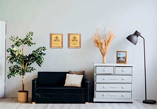 8.5 X 11 Wooden Rustic Picture Frames, Set Of 2 For Diploma Documents Certificates, Wall Mount And Desktop - Natural Wood Photo Frame, Walnut #TOP4