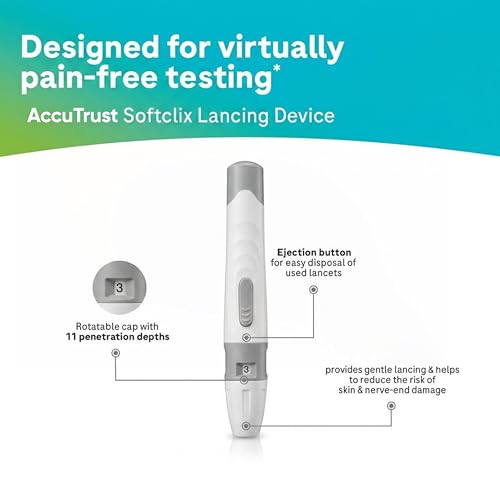 Image of Blood Glucose Monitor Kit with 50 Test Strips & Lancets | Diabetes Sugar Testing Machine | Fast & Accurate Digital Glucometer for Home Use